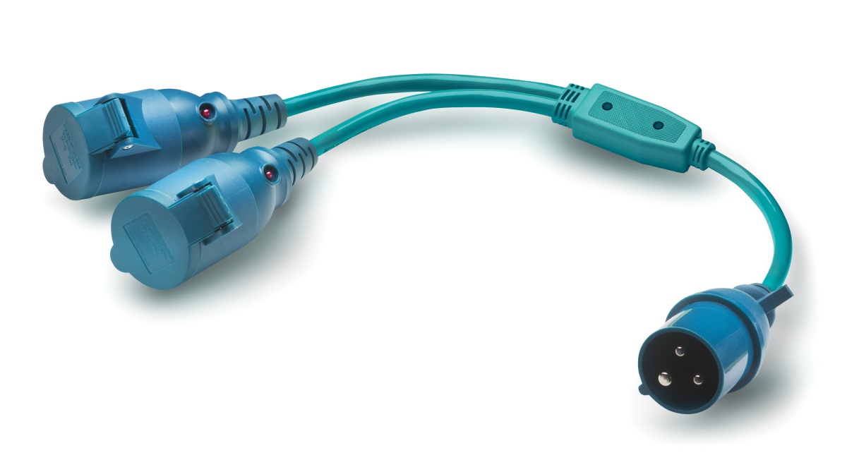 Splitter für CEE-Stecker, mit Leistungsanzeige, 109,18