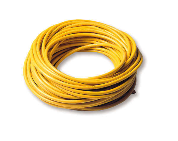 Ölbeständiges gelbes Kabel, 3x 2.5 mm², 25 Meter